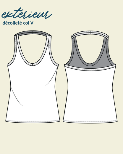 haut Alexane - dos nu avec brassière intégrée