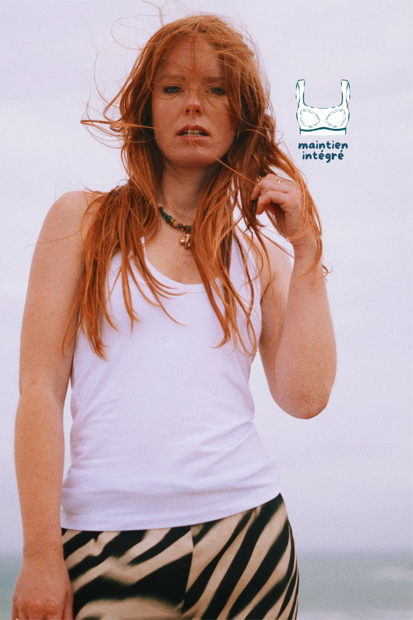 alexane - dos nu avec brassière intégrée blanc