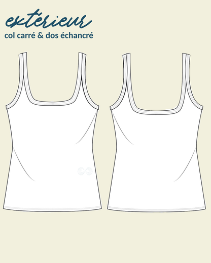 débardeur Anne - brassière intégrée