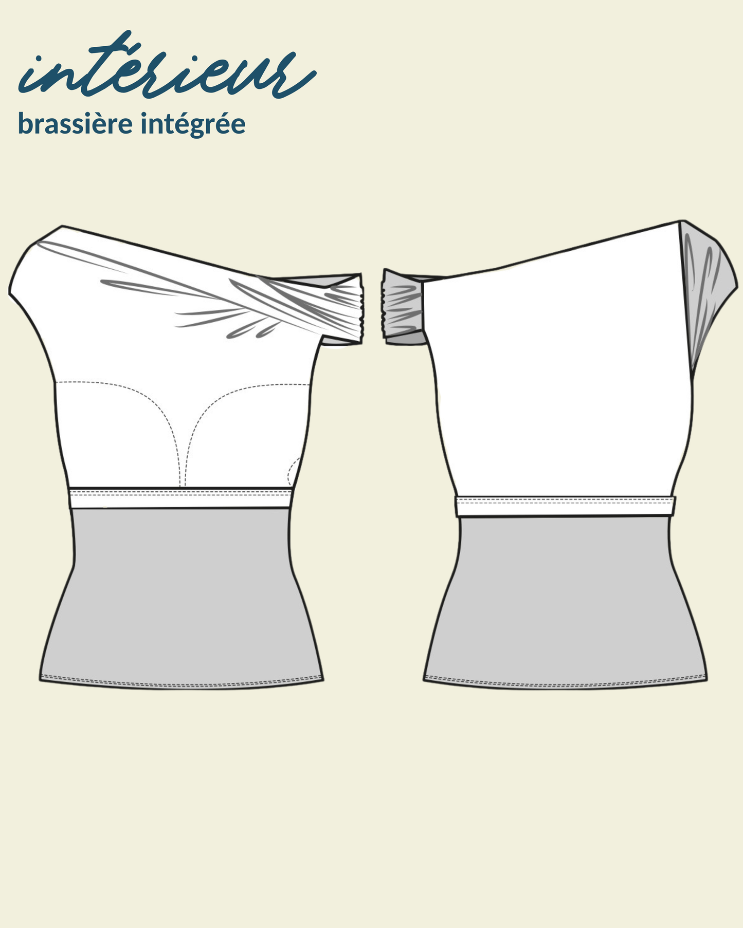 haut Yvette - asymétrique avec maintien intégré