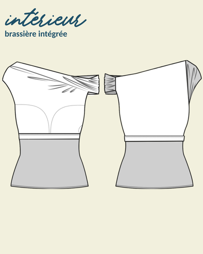 haut Yvette - asymétrique avec maintien intégré