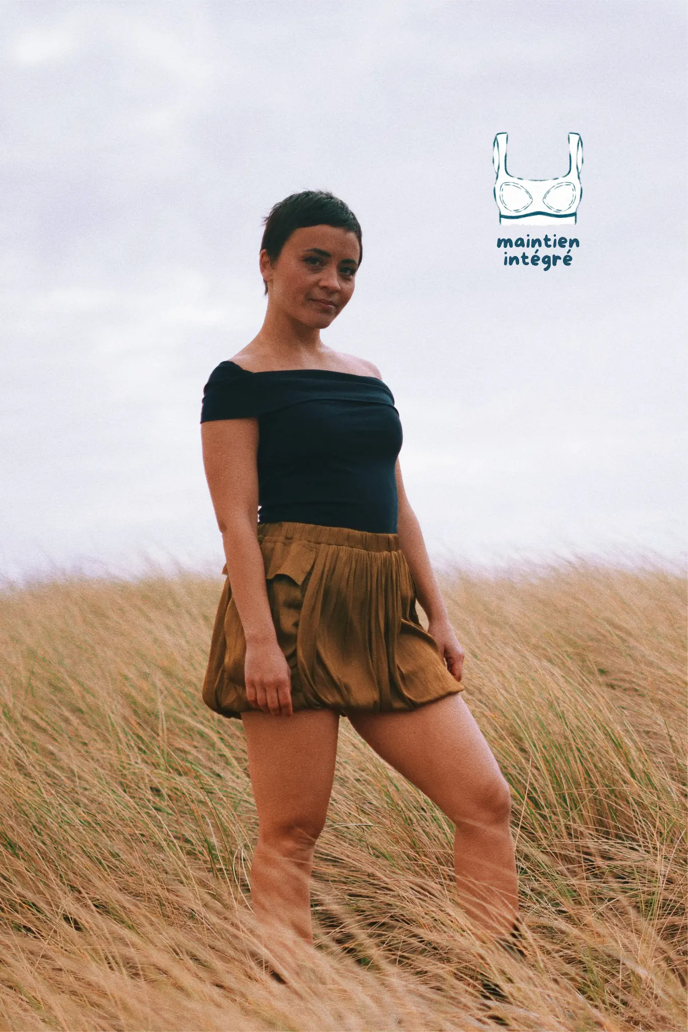 yvette - asymétrique avec maintien intégré bleu
