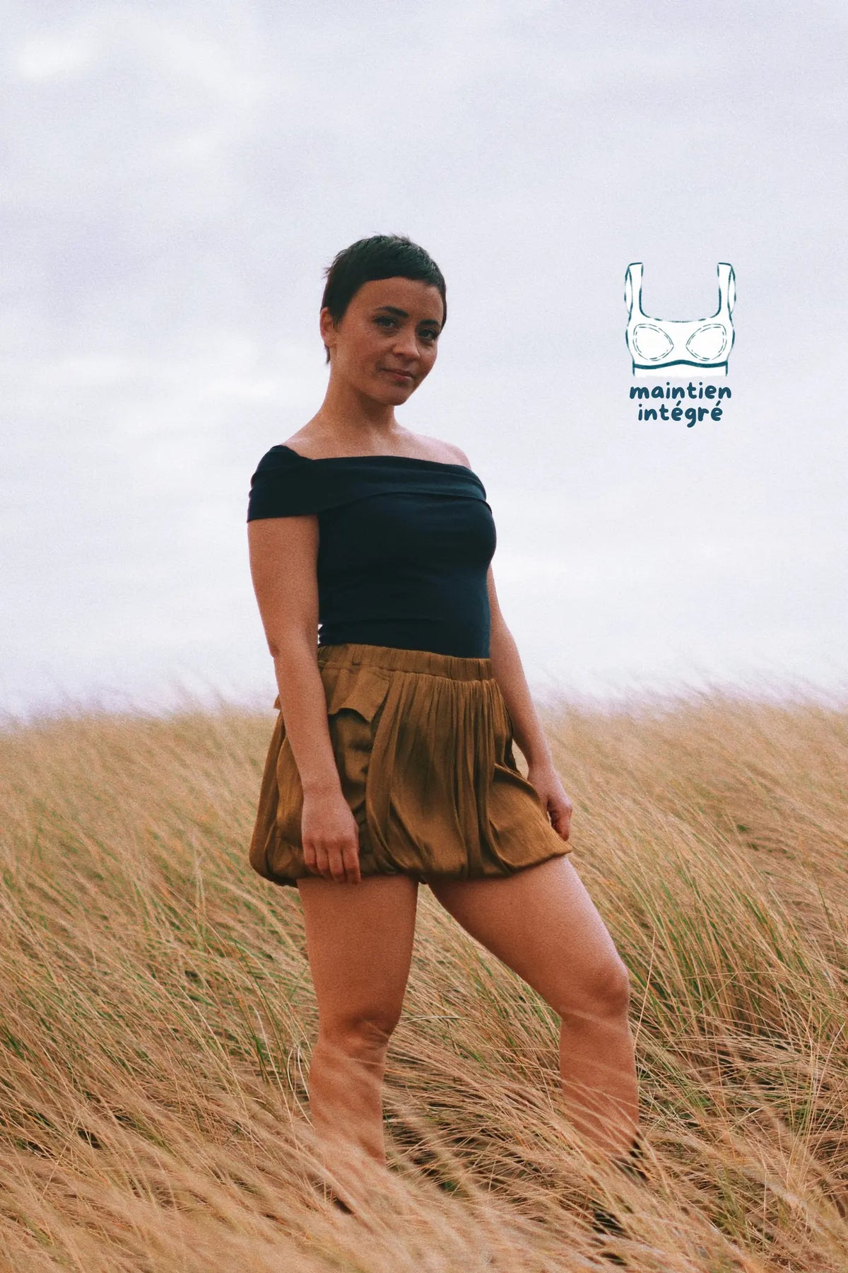 yvette - asymétrique avec maintien intégré bleu