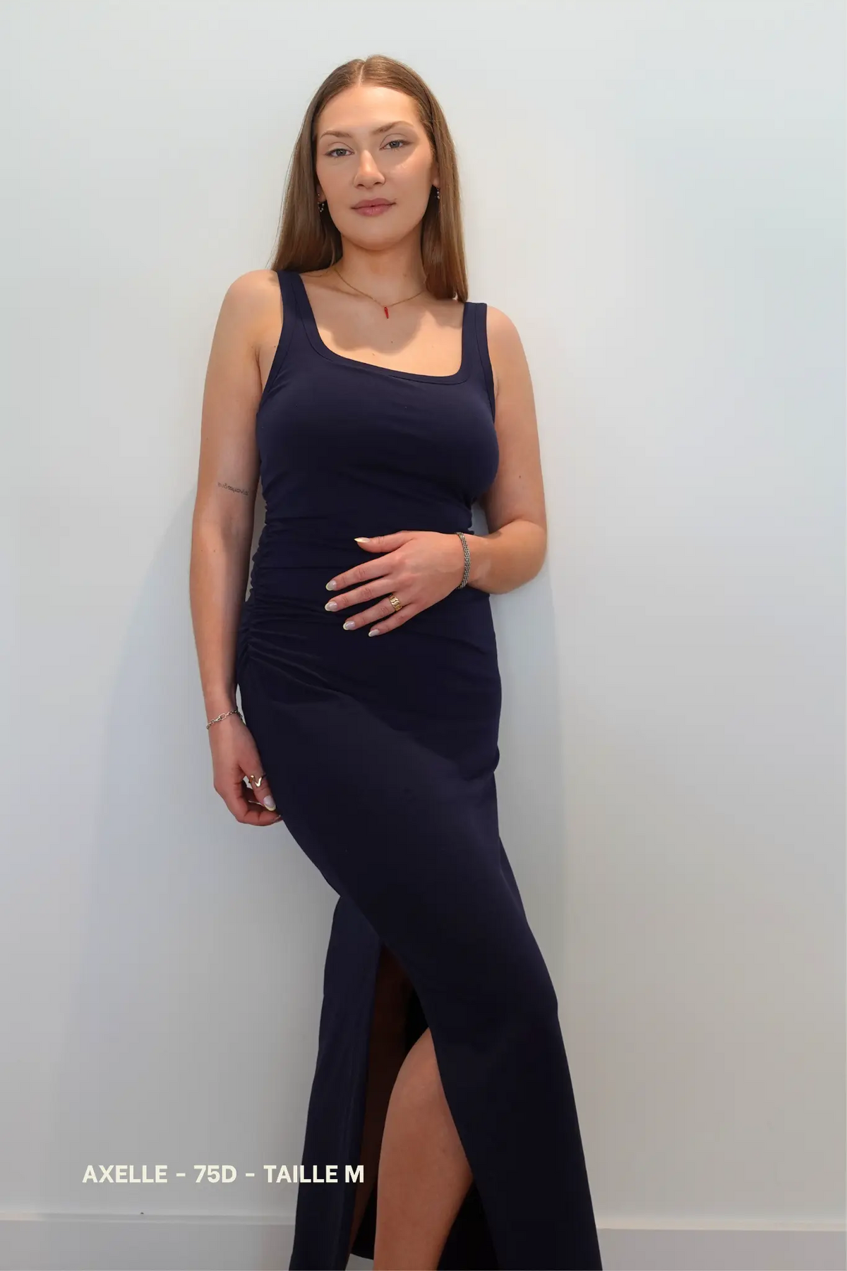 Hélène – Robe drapée avec brassière intégrée
