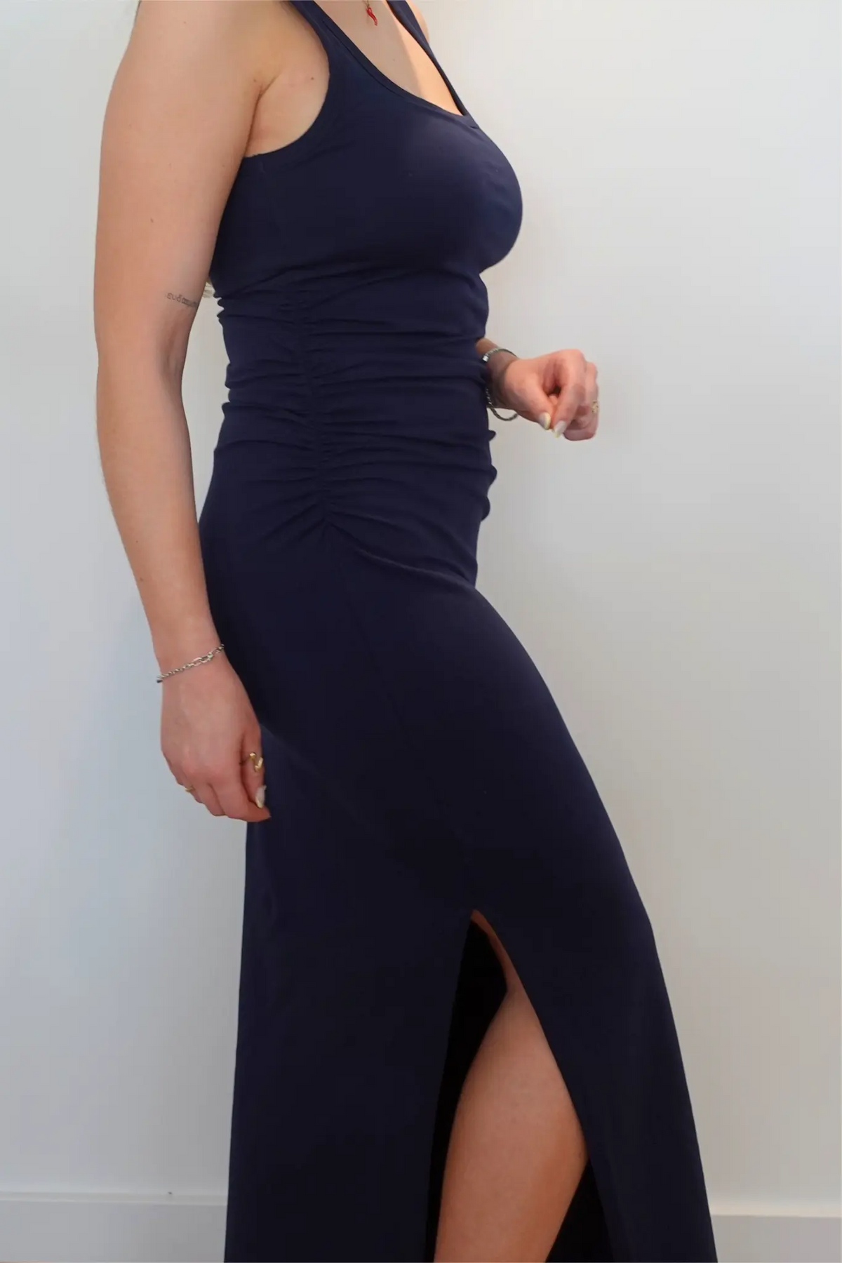Hélène – Robe drapée avec brassière intégrée